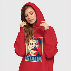 Женское худи-платье Stalin USSR, цвет: красный — фото 2
