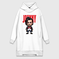 Женская толстовка-платье Johnny Depp - cool dude - pop art