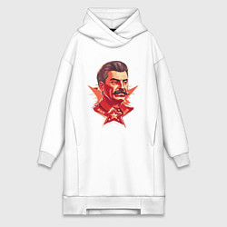 Женская толстовка-платье Граффити Сталин