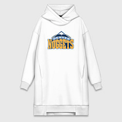 Женское худи-платье Denver Nuggets, цвет: белый