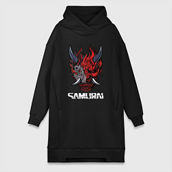 Женская толстовка-платье Samurai logo