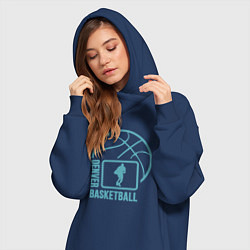 Женское худи-платье Denver basket, цвет: тёмно-синий — фото 2