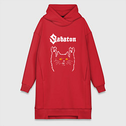 Женская толстовка-платье Sabaton rock cat