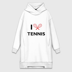 Женская толстовка-платье I Love Tennis