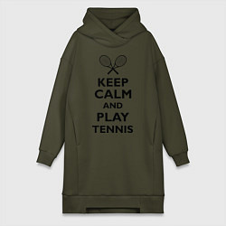 Женская толстовка-платье Keep Calm & Play tennis