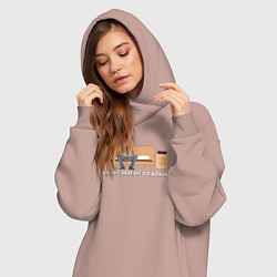 Женское худи-платье Here We Go Again, цвет: пыльно-розовый — фото 2