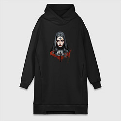 Женское худи-платье Evil Nun, цвет: черный