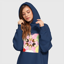 Женское худи-платье Astro team, цвет: тёмно-синий — фото 2