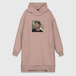 Женское худи-платье Пустой взгляд Киллиана, цвет: пыльно-розовый