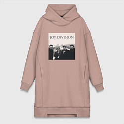 Женское худи-платье Тру фанат Joy Division, цвет: пыльно-розовый