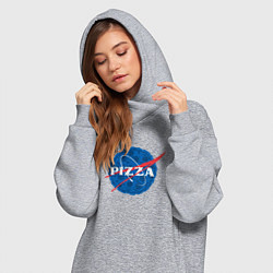 Женское худи-платье Pizza x NASA, цвет: меланж — фото 2