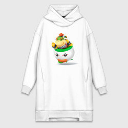 Женское худи-платье Боузер-младший, цвет: белый