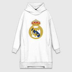 Женское худи-платье Real madrid fc sport, цвет: белый