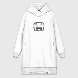 Женское худи-платье Honda sport auto silver, цвет: белый