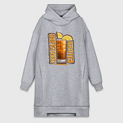 Женское худи-платье Лонг айленд, цвет: меланж