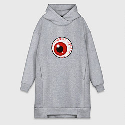 Женская толстовка-платье Красный глаз