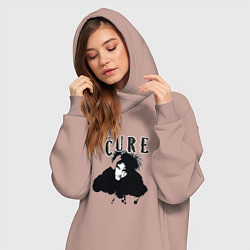 Женское худи-платье The Cure - Robert Smith, цвет: пыльно-розовый — фото 2