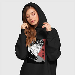 Женское худи-платье Ханаяма, цвет: черный — фото 2