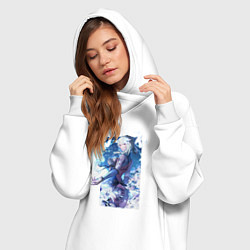 Женское худи-платье Nier Replicant - Кайнэ, цвет: белый — фото 2