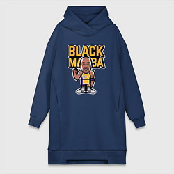 Женское худи-платье Kobe black mamba, цвет: тёмно-синий