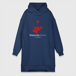 Женская толстовка-платье Depeche Mode - Violator rose logo