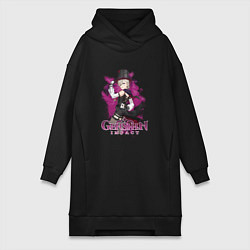 Женское худи-платье Лини пиро, цвет: черный