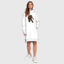 Женское худи-платье Орк указующий, цвет: белый — фото 2
