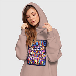 Женское худи-платье Удивительный цифровой цирк в сборе, цвет: пыльно-розовый — фото 2