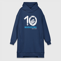 Женское худи-платье Maradona 10, цвет: тёмно-синий