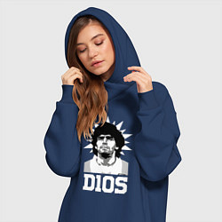 Женское худи-платье Dios Diego Maradona, цвет: тёмно-синий — фото 2