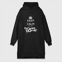 Женское худи-платье My Chemical Romance keep calm, цвет: черный