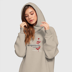 Женское худи-платье Depeche Mode - Words are very, цвет: миндальный — фото 2