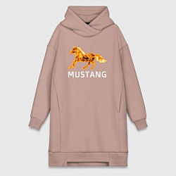 Женское худи-платье Mustang firely art, цвет: пыльно-розовый