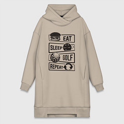 Женская толстовка-платье Есть спать гольф