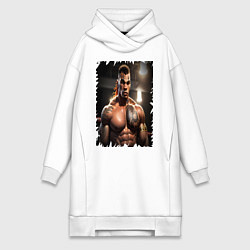 Женская толстовка-платье Майк Тайсон лучший боксер