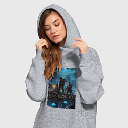 Женское худи-платье Герои из Enshrouded, цвет: меланж — фото 2