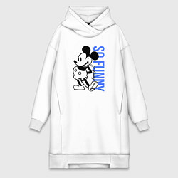 Женское худи-платье So funny Mickey, цвет: белый