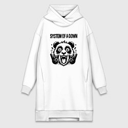 Женская толстовка-платье System of a Down - rock panda