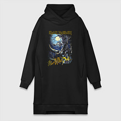 Женское худи-платье Iron Maiden Fear Of The Dark, цвет: черный
