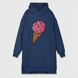 Женская толстовка-платье Brain ice cream