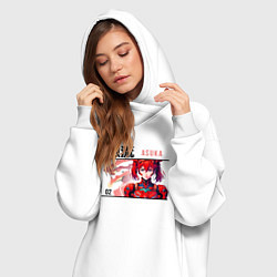 Женское худи-платье Evangelion - Asuka, цвет: белый — фото 2