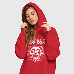 Женское худи-платье Bring Me the Horizon rock panda, цвет: красный — фото 2