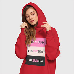 Женское худи-платье V Fri END S - friends song, цвет: красный — фото 2