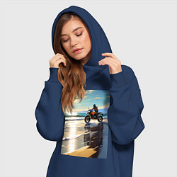 Женское худи-платье On the beach, цвет: тёмно-синий — фото 2