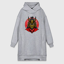 Женская толстовка-платье Сёгун логотип