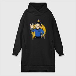 Женское худи-платье Мистер Спок, цвет: черный