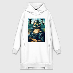 Женская толстовка-платье Мона Лиза - стимпанк нейросеть