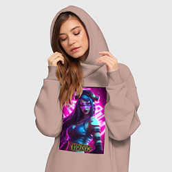 Женское худи-платье League Of Legends Akali Kda, цвет: пыльно-розовый — фото 2