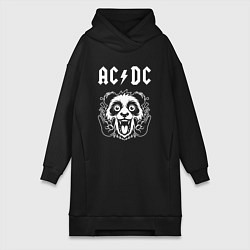 Женская толстовка-платье AC DC rock panda