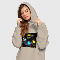 Женское худи-платье Игроки Content Warning, цвет: миндальный — фото 2